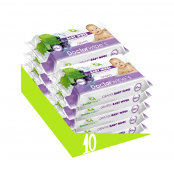 Doctor Wipes, servetele umede cu extract din ulei de struguri, 10 pachete x 60, 600 buc