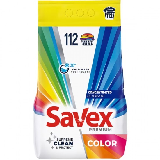 Savex Premium Color, detergent rufe automat pudra, 9 kg, 112 spalari