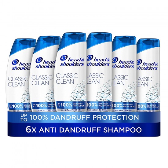 Pack 6 x Head&Shoulders Classic Clean, sampon anti-matreata, 200 ml	