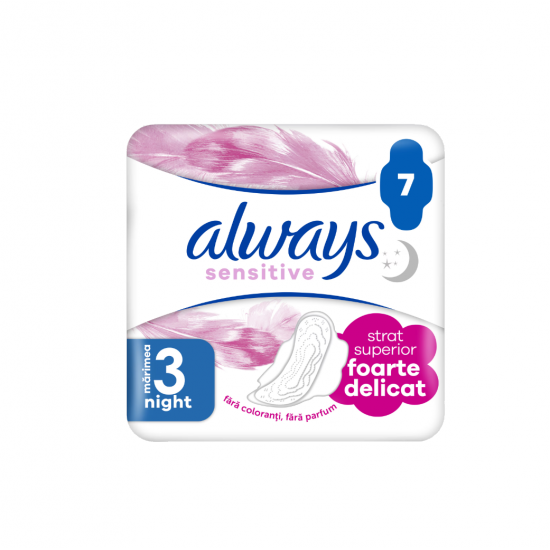 Always Sensitive, absorbante periodice de zi, 7 buc/pachet