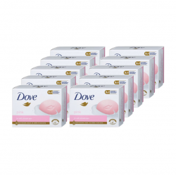 Dove Pink, sapun solid cu 1/4 crema hidratanta, 10 buc/set, 90 gr.