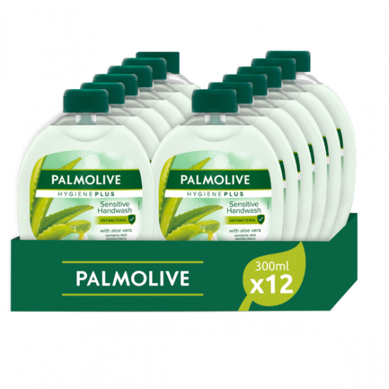 Pack 12 x Sapun lichid Palmolive Hygiene Plus cu Aloe Vera, 300 ml