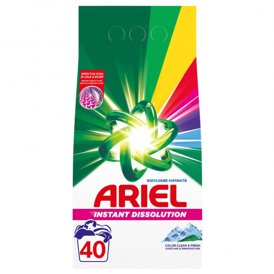 Ariel Color, detergent rufe pudra dizolvare instanta, 40 spalari, 3 kg