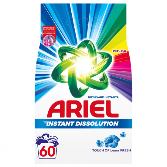 Ariel Color Touch of Lenor, detergent rufe pudra, 60 spalari, 4.5 kg