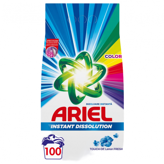 Ariel Touch of Lenor, detergent rufe pudra, 100 spalari, 7.5 kg