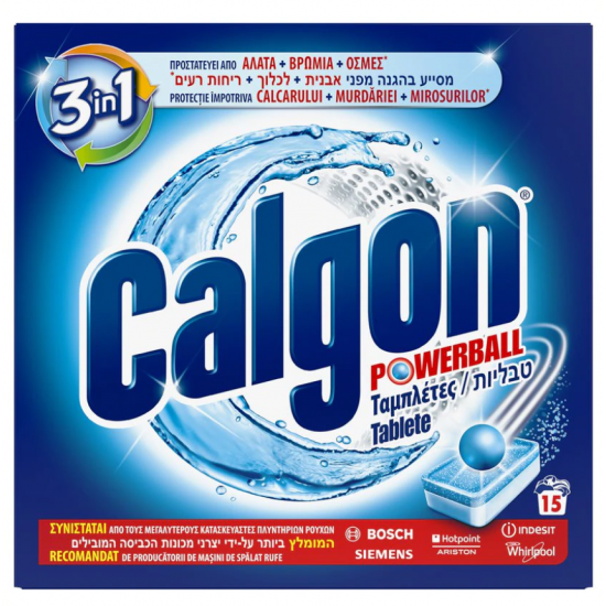 Calgon Power 3in1, tablete anticalcar, 15 buc