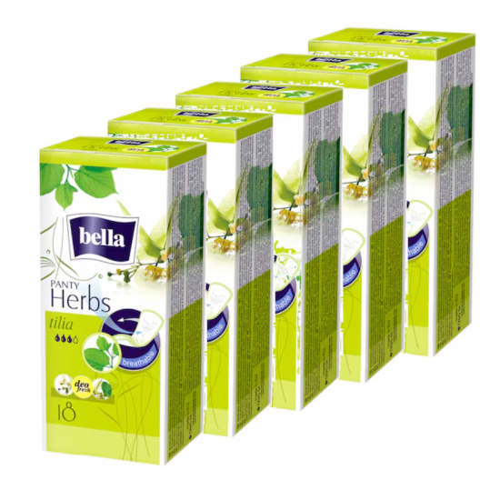 Bella Herbs Panty Floare de tei, absorbante zilnice,  5x18, 90 buc