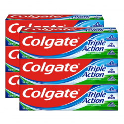 Colgate Triple Action 3in1, pasta de dinti cu fluor, 6 x 125 ml