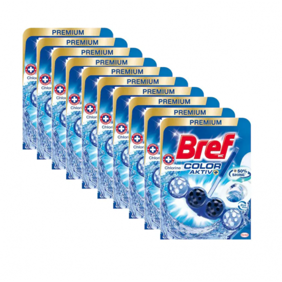 Bref Color Aktiv Chlorine, odorizant WC, 10 x 50 gr