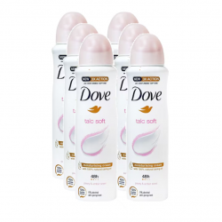 Dove Soft Talc, deodorant spray femei, 48h protectie, 6 x 150 ml