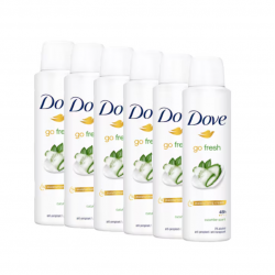 Deodorant spray femei Dove Go Fresh de castravete, 48h protectie, 6 x 150 ml