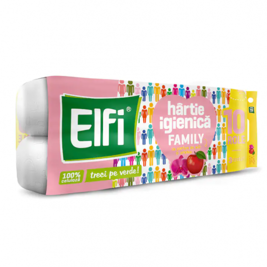 Elfi Mar&Orhidee, hartie igienica 3 straturi, 10 role