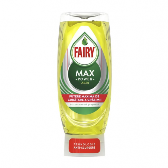 Fairy Max Power Lemon, detergent lichid de vase, 450 ml