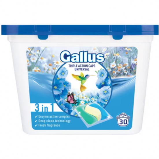 Gallus 3in1 Universal, detergent rufe automat, 30 capsule	