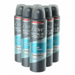 Dove Men+ Care Clean Comfort, deodorant spray, 48h protectie, 6x150 ml