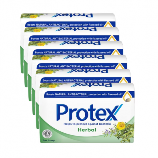 Protex Herbal, sapun solid cu ingredient natural antibacterian, 6X90 g
