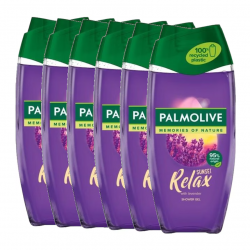 Palmolive Sunset Relax, gel de dus cu extract de lavanda, 6x250 ml