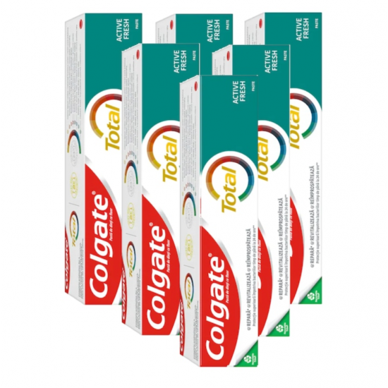 Colgate Total Active Fresh, pasta de dinti cu fluor, 6x100 ml