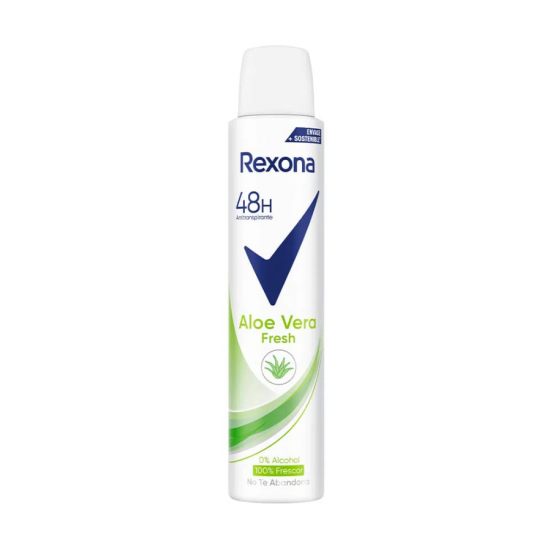 Rexona Aloe Vera Fresh, antiperspirant spray femei, 0% alcool, 200 ml