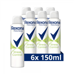 Rexona Stress Control, deodorant spray femei, 6x150 ml
