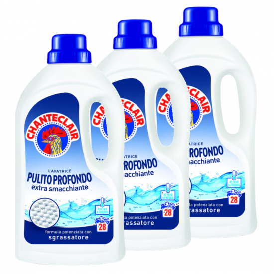Chante Clair Pulito Profondo, detergent rufe lichid, 3x1.26 L, 84 spalari