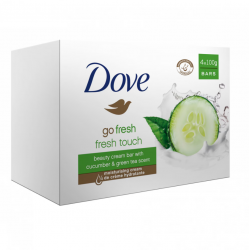 Dove Go Fresh, sapun solid cu extract de castravete, 4x100 gr