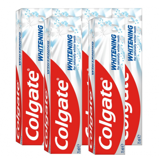 Colgate Whitening, pasta de dinti cu fluor, 6x75 ml