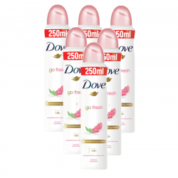 Dove Go Fresh Pomegranate & Lemon, antiperspirant femei, 48h protectie, 6x250 ml