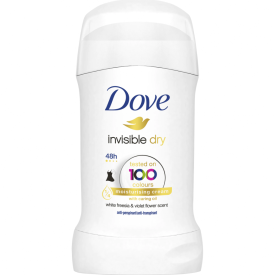 Dove Invisible Dry, deodorant stick femei, 48h protectie, 40 ml