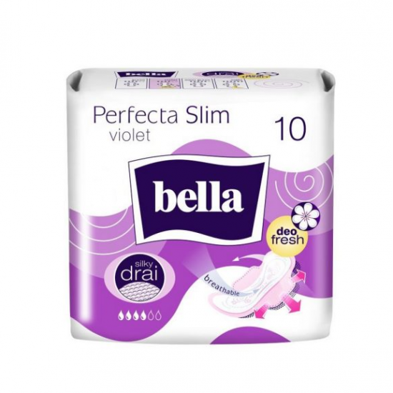 Bella Perfecta Slim Violet, absorbante periodice, 10 buc/pachet