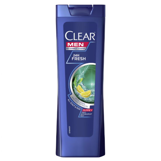 Clear Men 24h Fresh, sampon anti-matreata toate tipurile de par, 400 ml