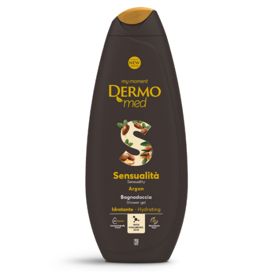 Dermomed Sensualita, gel de dus hidratant cu ulei de argan, 750 ml