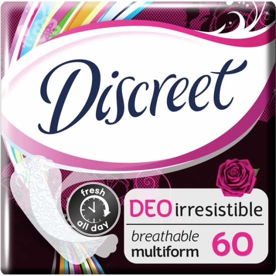 Discreet Deo Irresistible, absorbante zilnice, 60 buc/pachet