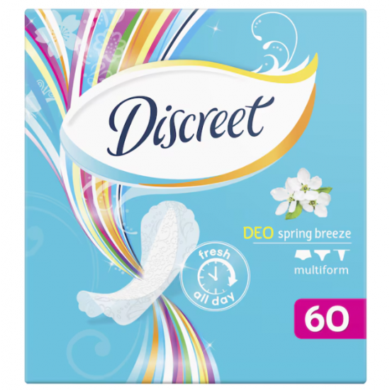 Discreet Spring Breeze, absorbante zilnice, 60 buc/pachet
