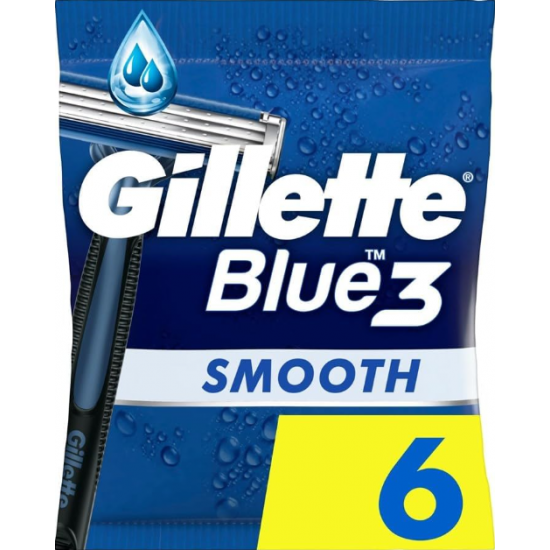 Gillette Blue3 Smooth, aparat de ras cu 3 lame, 6 buc/pachet