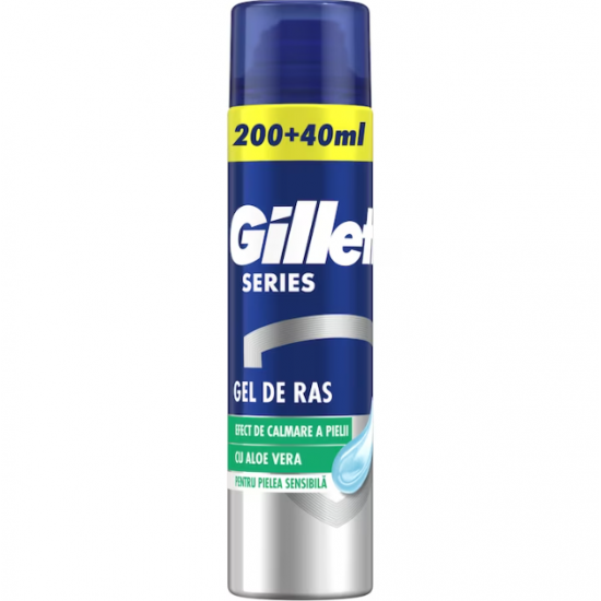 Gillette Series, gel de ras piele sensibila, 240 ml