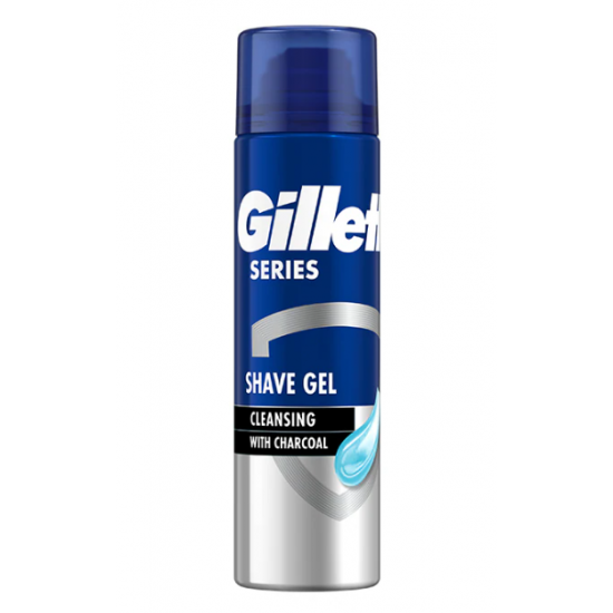 Gillette Series, gel de ras cu carbune, 200 ml