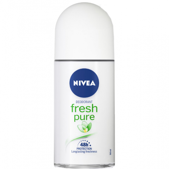 Nivea Pure&Natural, deodorant roll on femei, 40 ml