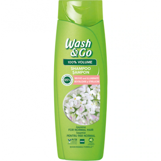Wash&Go Revive, sampon revitalizare si iluminare cu extract de iasomie, 360 ml