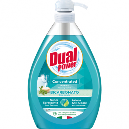 Dual Power, detergent lichid vase cu bicarbonat, 1000 ml