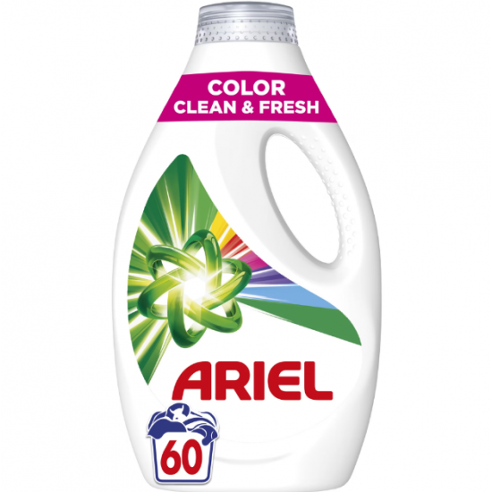 Ariel Color Clean&Fresh, detergent rufe lichid, 60 spalari, 3 L
