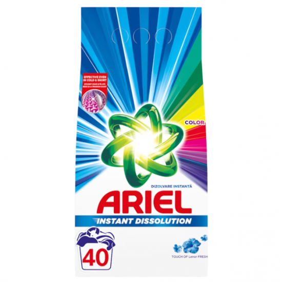 Ariel Color Touch of Lenor, detergent rufe pudra, 40 spalari, 3 kg