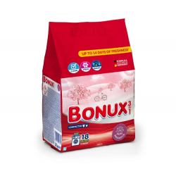 Bonux Color 3in1 Pure Magnolia, detergent rufe pudra, 18 spalari, 1.17 kg