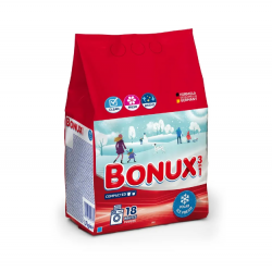 Bonux 3in1 Ice Fresh, detergent rufe pudra, 18 spalari, 1.17 kg