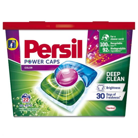 Persil Power Caps Color, detergent rufe automat, 22 spalari