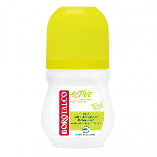 Borotalco Active Citrus&Lime, deodorant roll on femei, 50 ml