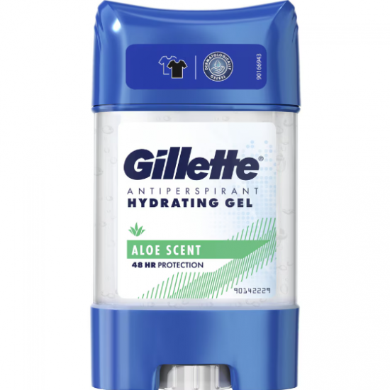Gillette Aloe Scent, antiperspirant gel barbati, 48h protectie, 70 ml