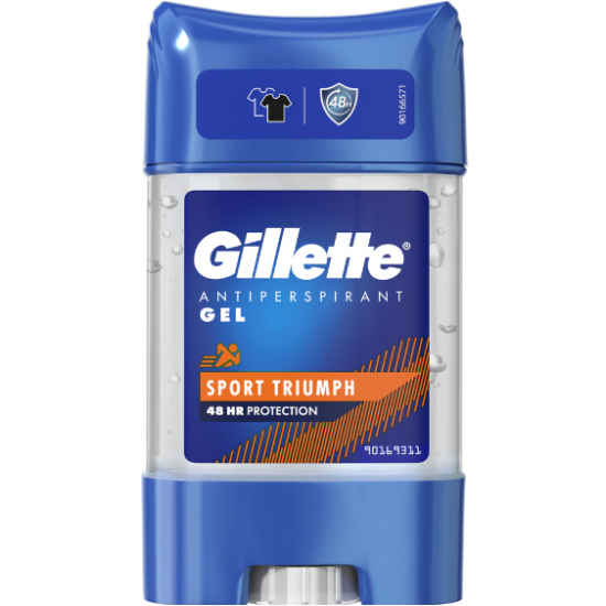 Gillette Sport Triumph, antiperspirant gel barbati, 48h protectie, 70 ml