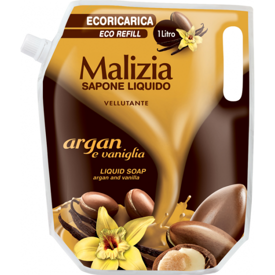 Malizia Argan & Vanilie, rezerva sapun lichid, 1000 ml