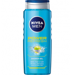 Nivea Men Power Refresh, gel de dus barbati, 500 ml
